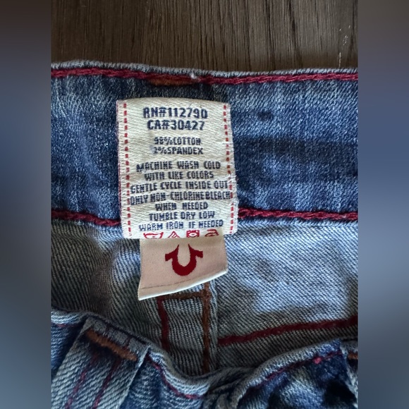True Religion jeans orange and red stitch - Picture 4 of 9